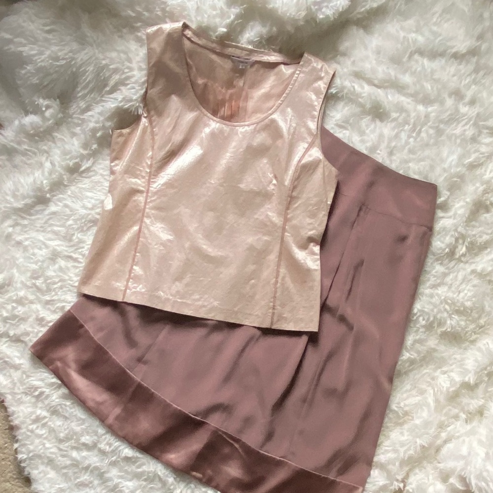 NWT Nadia Lin Designer skirt and top set, midi skirt with blouse, women’s work - Picture 8 of 16
